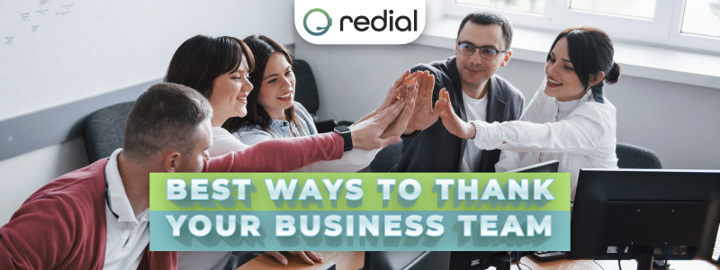banner best ways to thank your business team